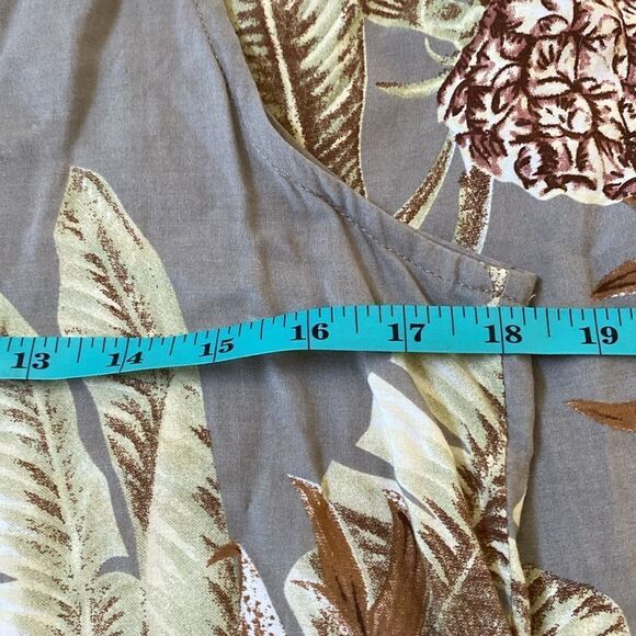 ✨ Soft Surroundings Grey Tropical Sleeveless Sun Dress✨ - Picture 8 of 11